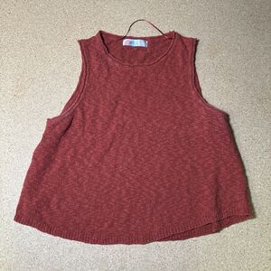 Free People/ FP Beach Sweater Tank Top Orange Oversized XL I1